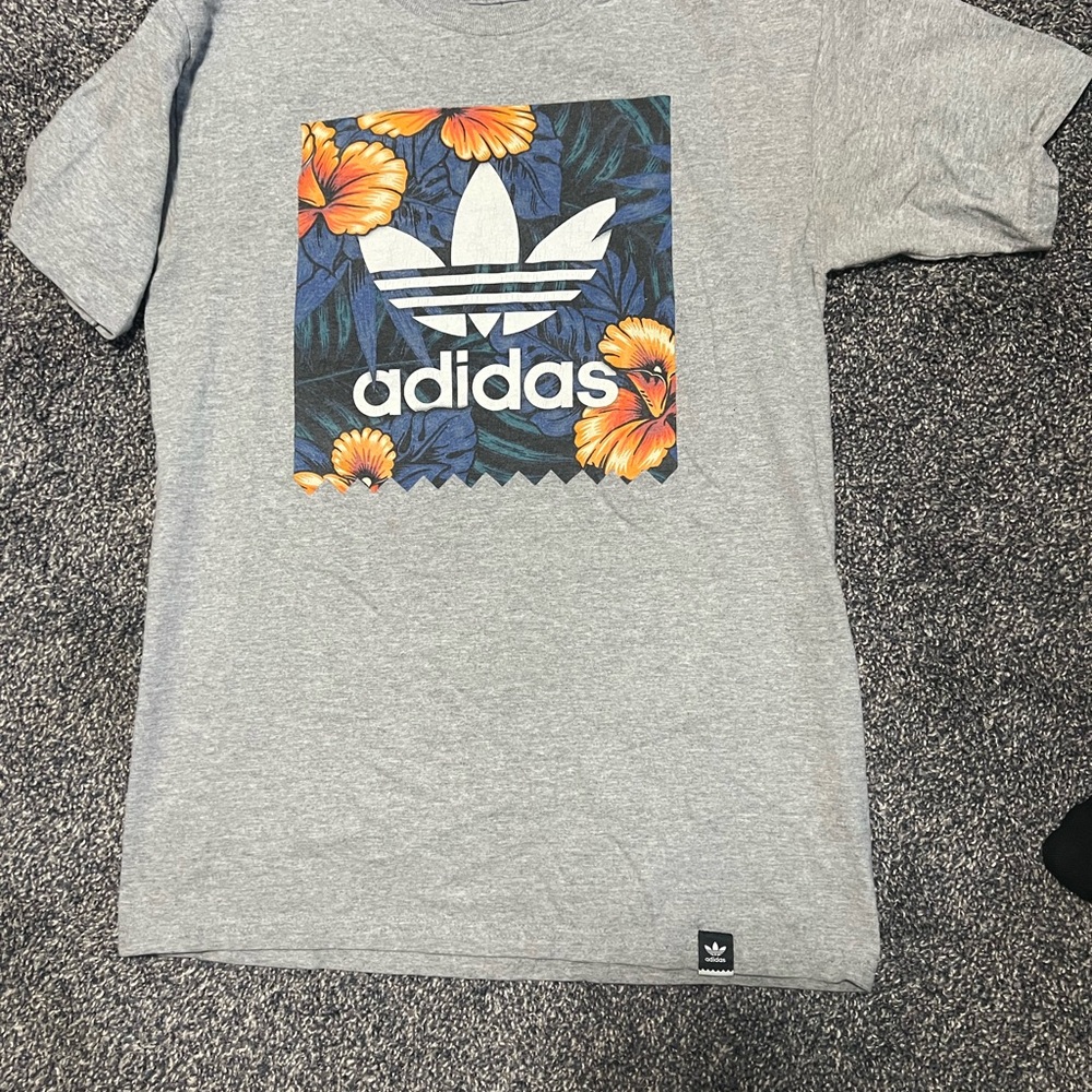 Adidas Kids Gray Graphic T-Shirt